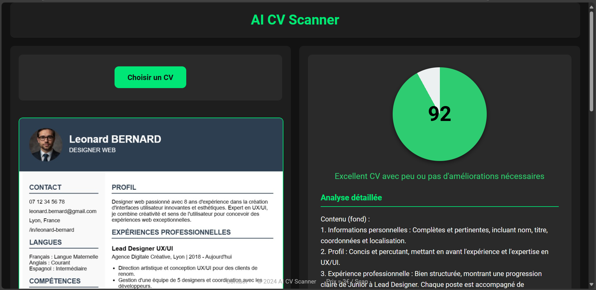 CV Analysis example 2